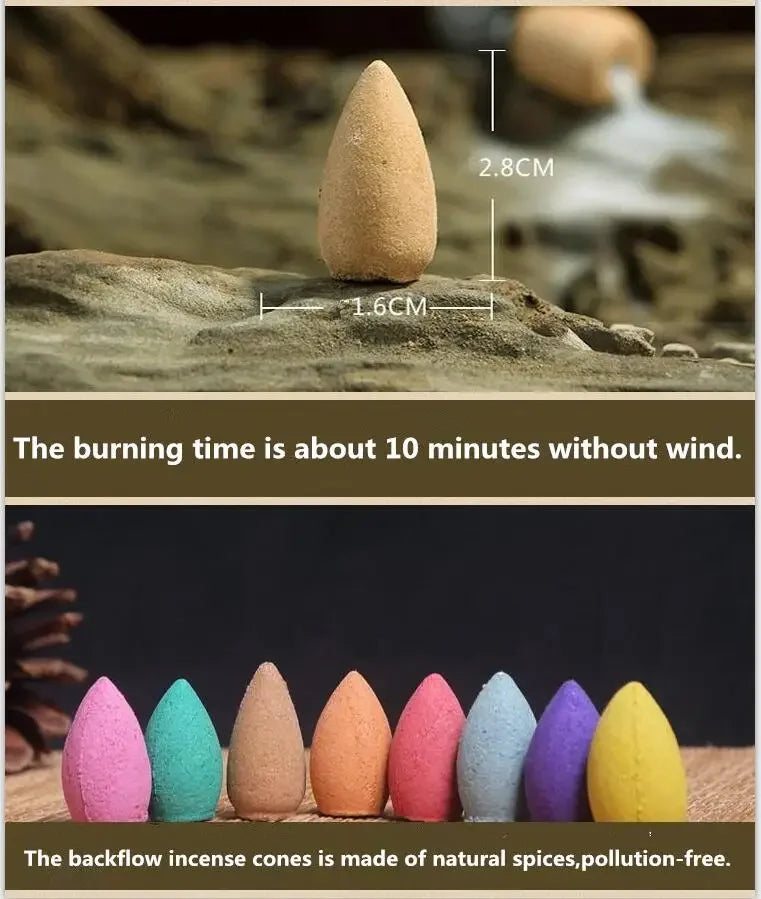 Mixed Backflow Incense 50PCS