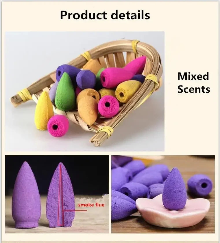 Mixed Backflow Incense 50PCS